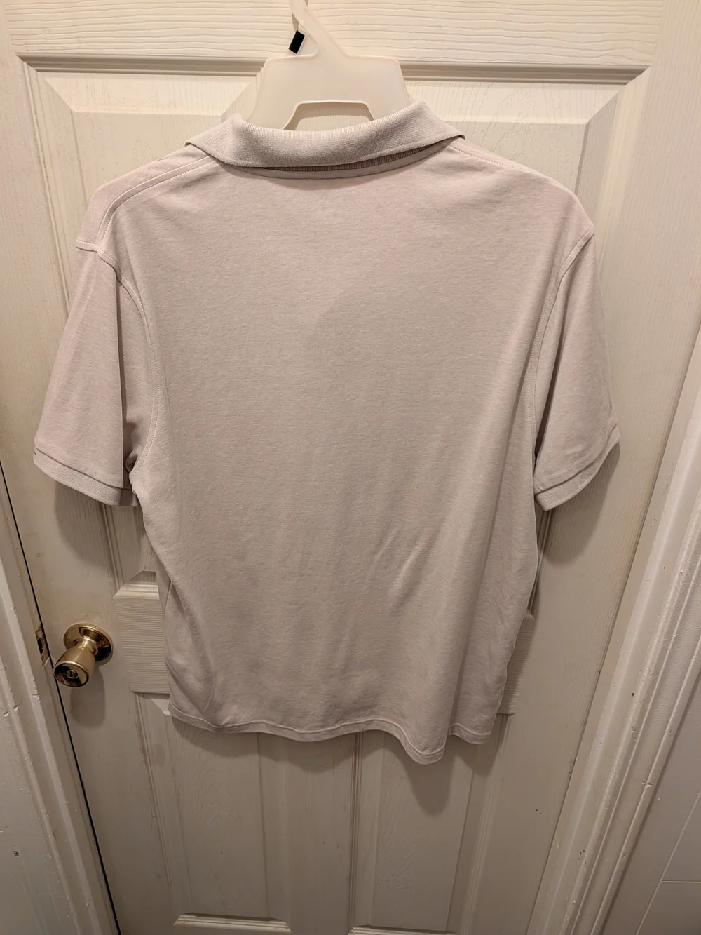 J. Crew Men's Polo Shirt - Light Beige Size Lg